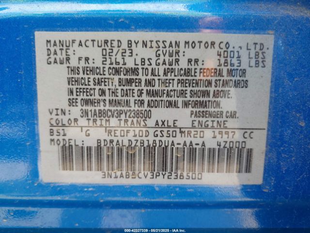 2023 NISSAN SENTRA 3N1AB8CV3PY238500 Photo 8