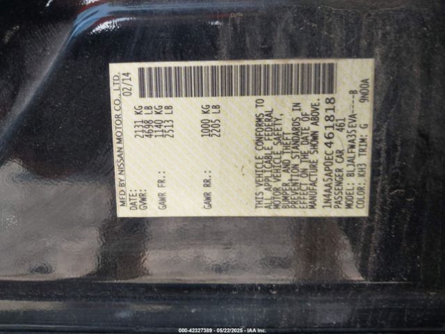 1N4AA5AP0EC461818 Nissan 2014