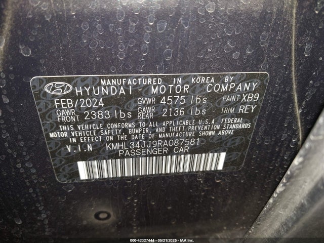 KMHL34JJ9RA087581 Hyundai gdi nu pe
