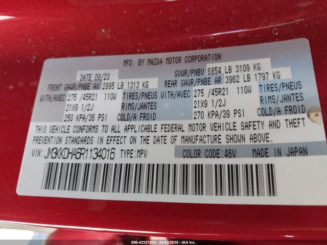 JM3KKDHA6R1134016 Mazda py