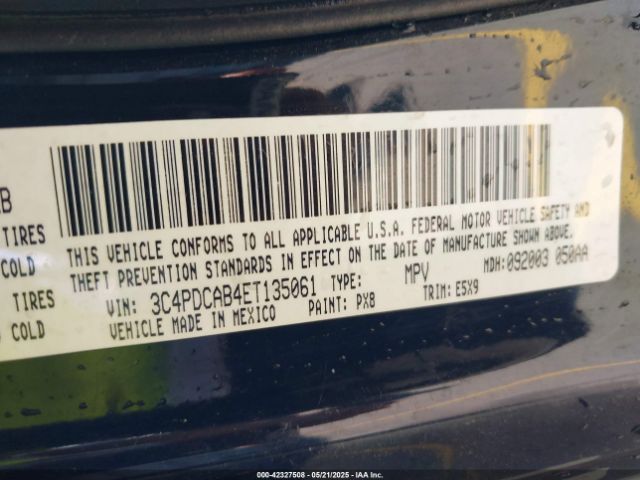 3C4PDCAB4ET135061 Dodge JOURNEY SE