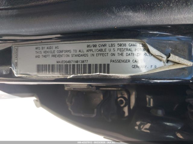 2001 AUDI A6 WAUED64B71N013077 Photo 8