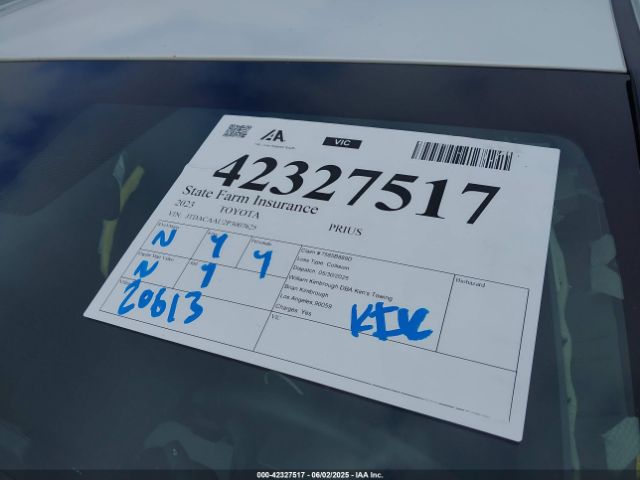 JTDACAAU2P3007625 Toyota Prius Le/limited/xle