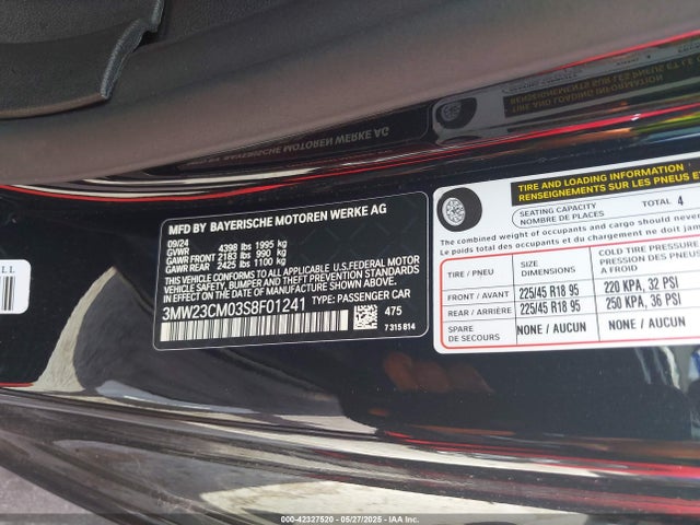 BMW 230I 2025 3MW23CM03S8F01241 Image 9