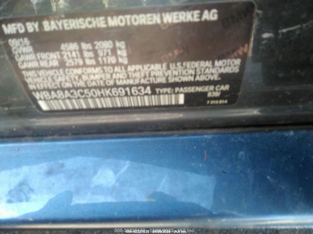 2017 BMW 320I WBA8A3C50HK691634 Photo 8
