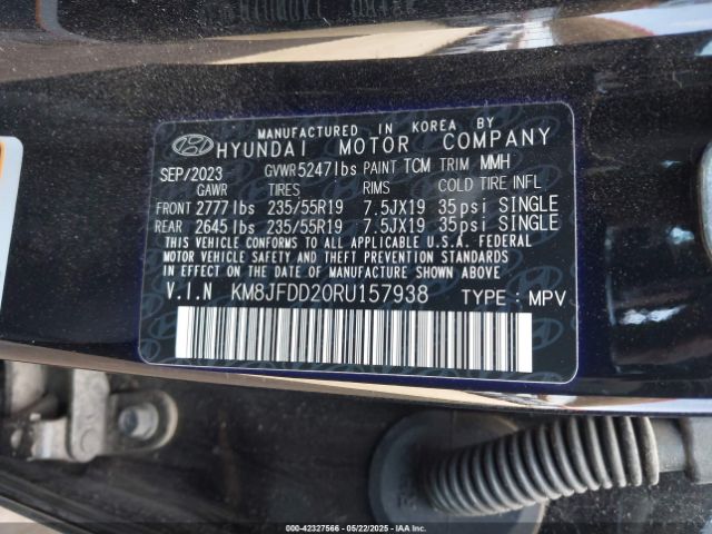 KM8JFDD20RU157938 Hyundai Tucson Plug-in Hybrid Limited