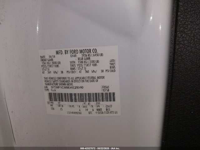 1FTMF1CM9EKE25040 Ford F-150 Xl