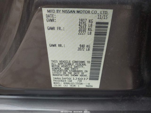 1N4AL3AP5GC126037 Nissan 2016