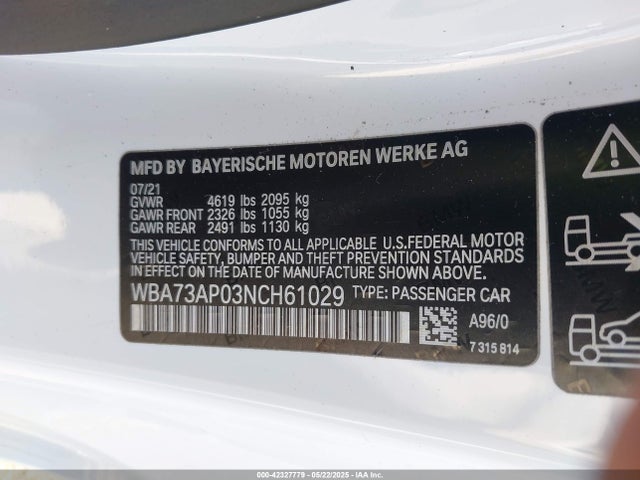BMW 430I 2022 WBA73AP03NCH61029 Image 9