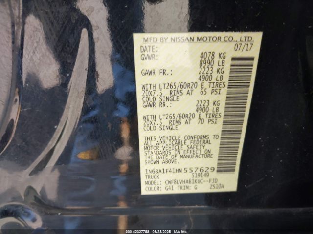 2017 NISSAN TITAN XD 1N6BA1F41HN557629 Photo 8