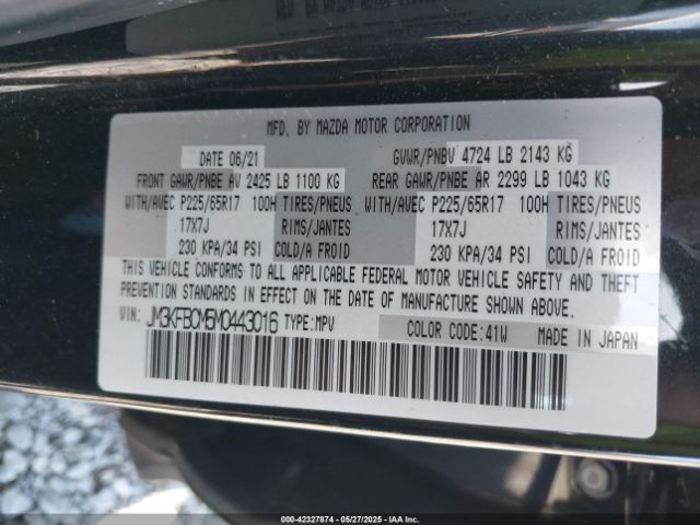 2021 MAZDA CX-5 JM3KFBCM5M0443016 Photo 8