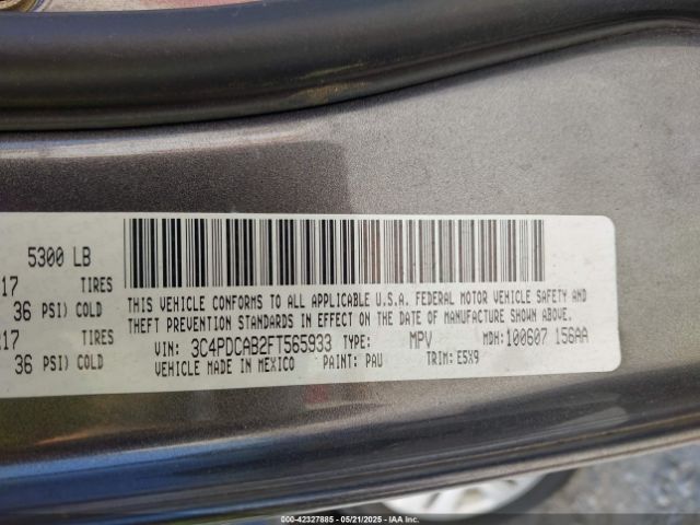 3C4PDCAB2FT565933 Dodge JOURNEY SE