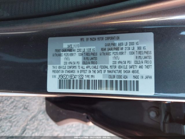 JM3KE2CY8E0411832 Mazda Cx-5 Touring