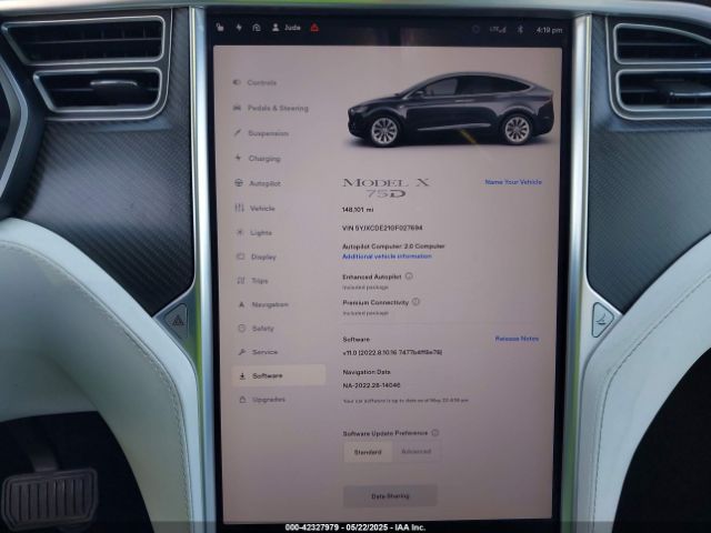 2016 TESLA MODEL X 5YJXCDE21GF027694 Photo 6