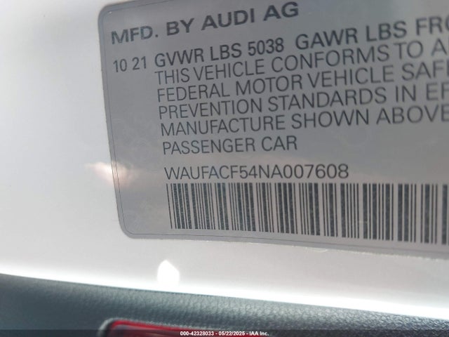 Audi 45 tfsi (2.0t) 2022 WAUFACF54NA007608 Image 9