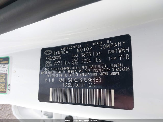 Hyundai Elantra Sel Convenience 2025 KMHLS4DG2SU986483 Image 9