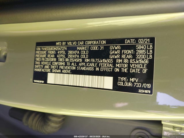 Volvo e400v6 2021 YV4ED3UR3M2547274 Image 9