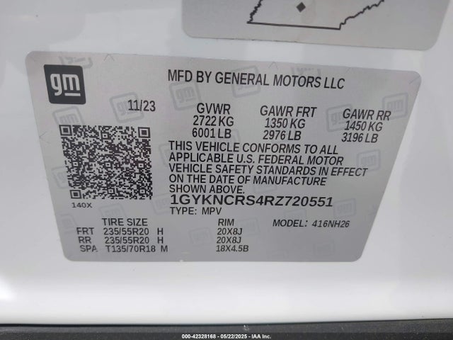 2024 CADILLAC XT5 1GYKNCRS4RZ720551 Photo 8