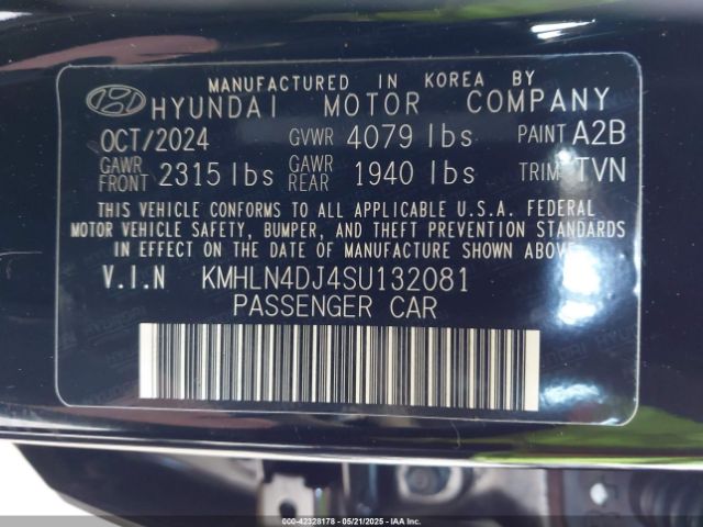 KMHLN4DJ4SU132081 Hyundai gdi kappa