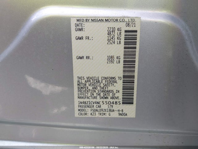 Nissan Leaf Sv Plus 62 Kwh 2022 1N4BZ1CV4NC550485 Image 9