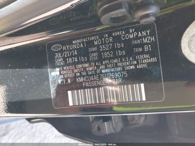 KMHCU4AE7EU769075 Hyundai ACCENT GLS