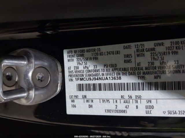 2022 FORD ESCAPE 1FMCU9J94NUA13638 Photo 8
