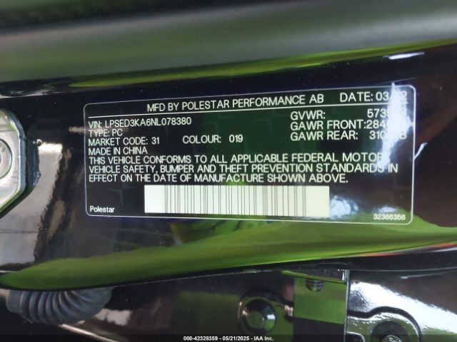 2022 POLESTAR 2 LPSED3KA6NL078380 Photo 8