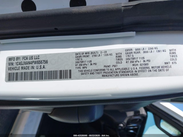 1C4GJXAN4PW656756 Jeep 2023