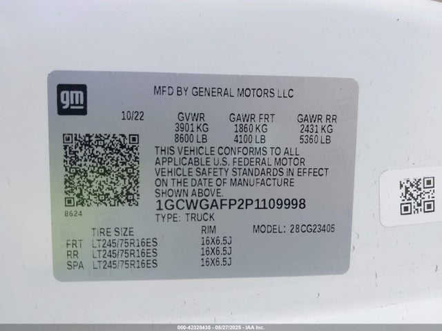 1GCWGAFP2P1109998 Chevrolet lv1