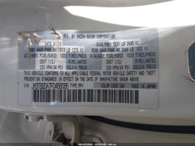2015 MAZDA CX-9 JM3TB2DA7F0456065 Photo 8