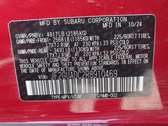 Subaru na 2024 JF2GUADC2R8910469 Image 9