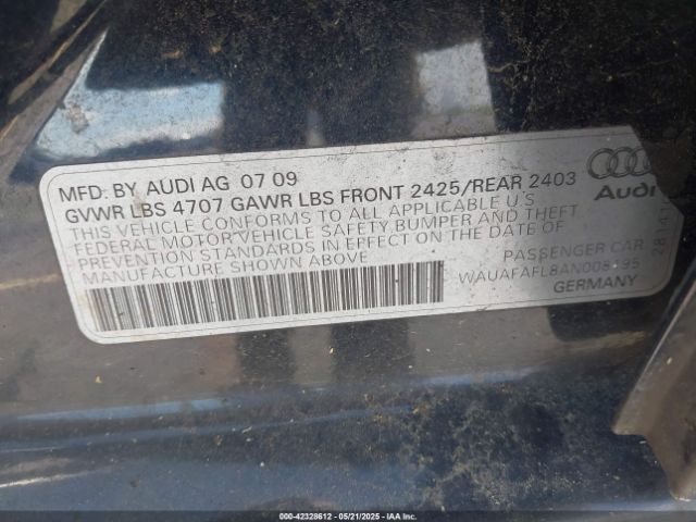 2010 AUDI A4 WAUAFAFL8AN008195 Photo 8