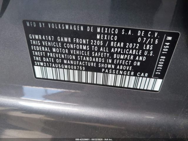 2016 VOLKSWAGEN GOLF 3VW217AU5GM008759 Photo 8