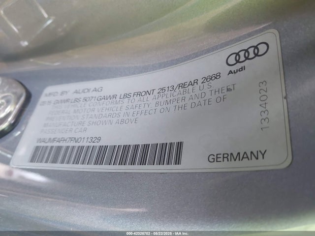 2015 AUDI A5 WAUMFAFH7FN011329 Photo 8