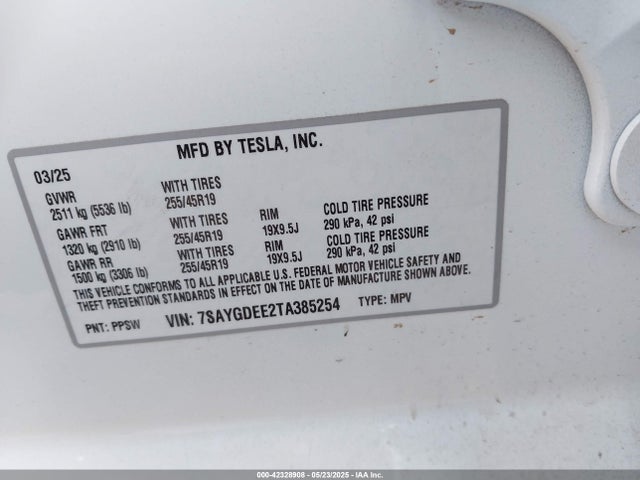 2026 TESLA MODEL Y 7SAYGDEE2TA385254 Photo 8