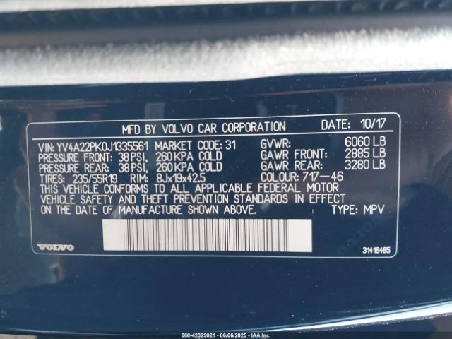 YV4A22PK0J1335561 Volvo Xc90 T6 Momentum