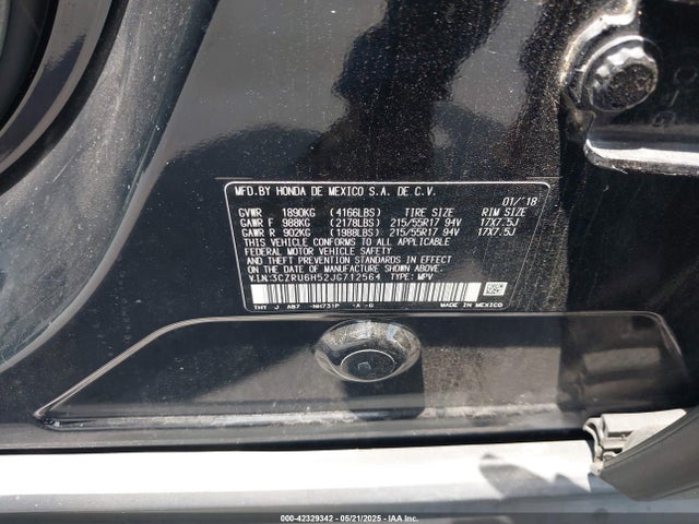 3CZRU6H52JG712564 Honda HR-V EX