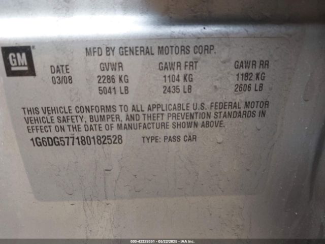 2008 CADILLAC CTS 1G6DG577180182528 Photo 8