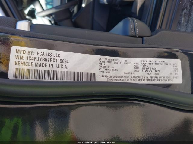 1C4RJYB67RC115694 Jeep Grand Cherokee 4xe