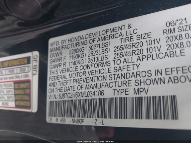 5J8TC2H6XML034106 Acura Rdx A-spec Package