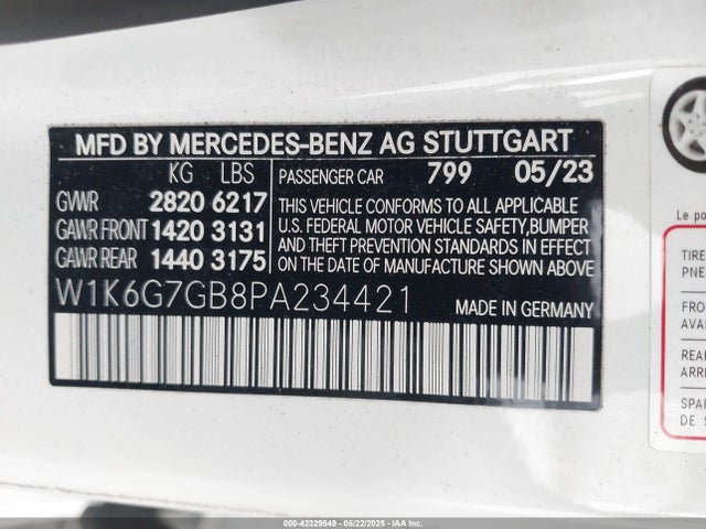 W1K6G7GB8PA234421 Mercedes-Benz m176