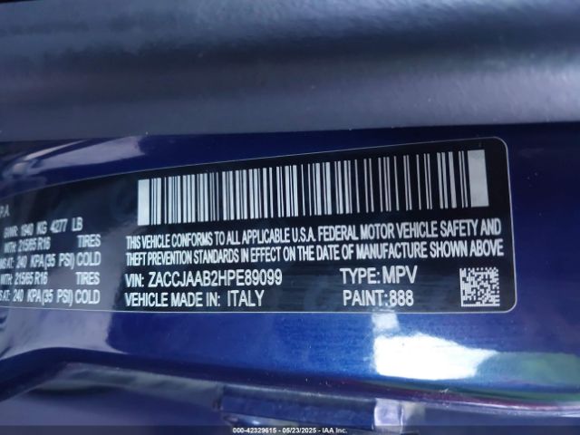 2017 JEEP RENEGADE ZACCJAAB2HPE89099 Photo 8