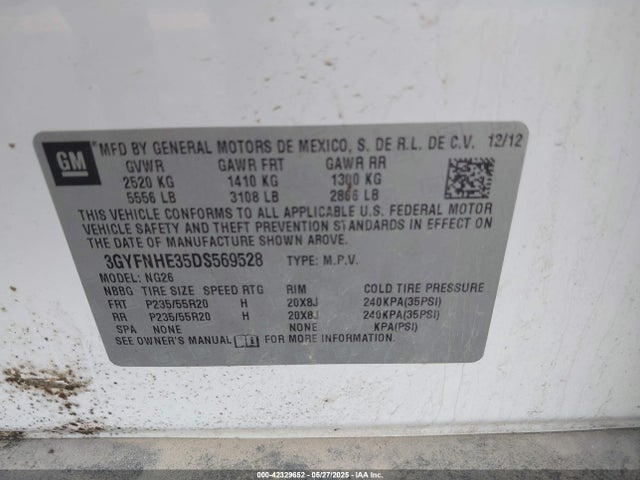 2013 CADILLAC SRX 3GYFNHE35DS569528 Photo 8