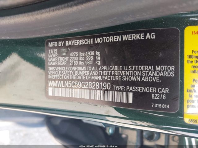 2016 MINI CLUBMAN WMWLN5C59G2B28190 Photo 8