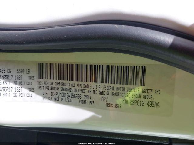 1C4PJMCB1GW156636 Jeep Cherokee Latitude