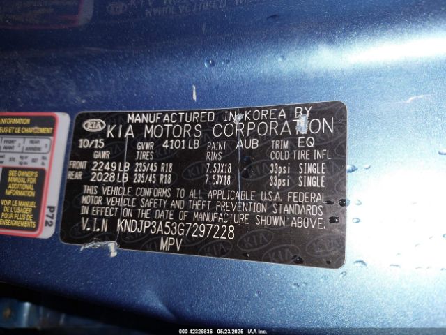 KNDJP3A53G7297228 KIA SOUL +