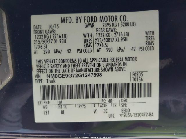 NM0GE9G72G1247898 Ford Transit Connect Titanium