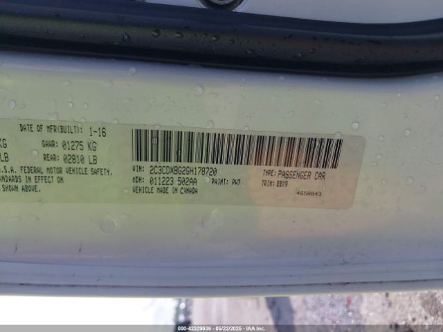 2016 DODGE CHARGER 2C3CDXBG2GH178720 Photo 8
