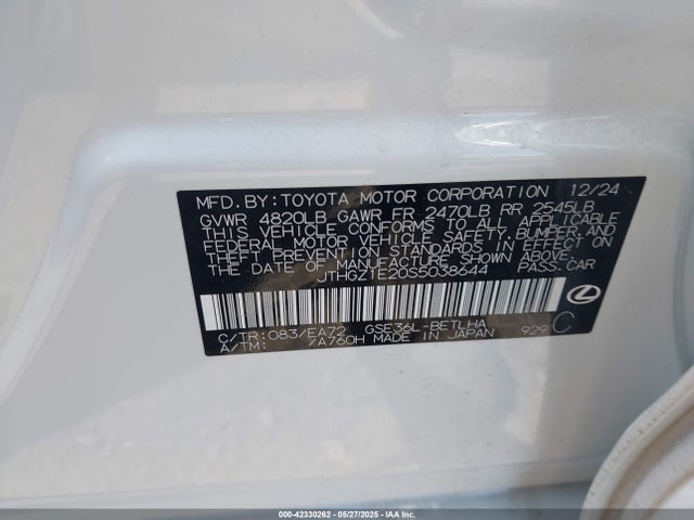 JTHGZ1E20S5038644 Lexus 2gr-fks