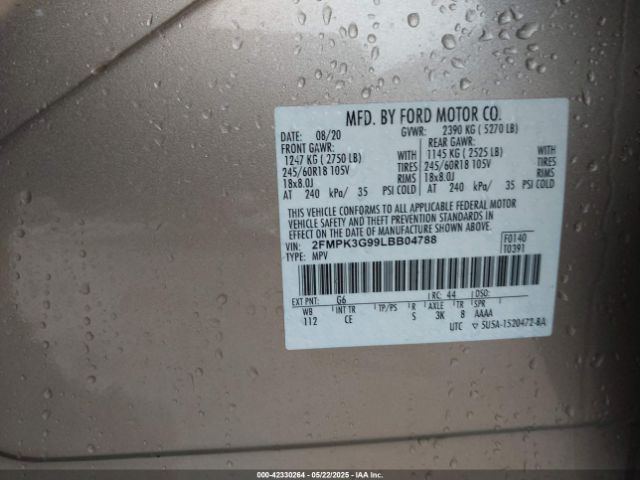 2020 FORD EDGE 2FMPK3G99LBB04788 Photo 8